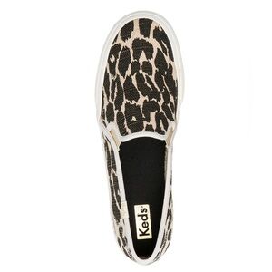 Keds Sneakers Double Decker Leopard Woven Slip On Women Sz 10